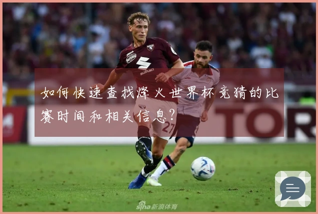 如何快速查找烽火世界杯竞猜的比赛时间和相关信息？